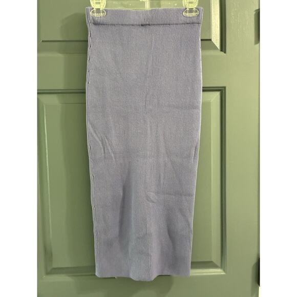 open edit | RIB ZIP FRONT SWEATER KNIT SKIRT XS Purple Lavender - Picture 7 of 11